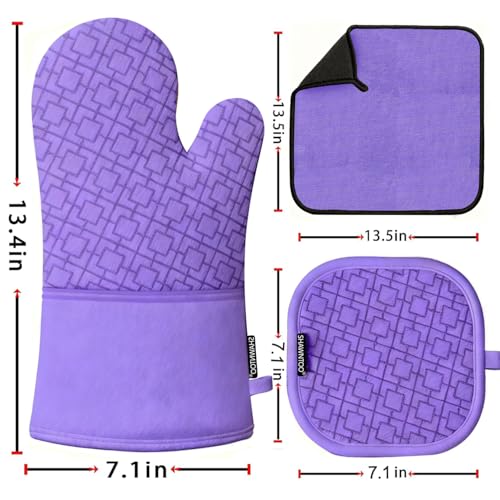 Oven Mitts and Pot Holders Sets 6pcs (6 Count)