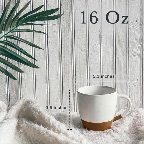 Ceramic Large Latte Mug Set of 4 (4 Count)