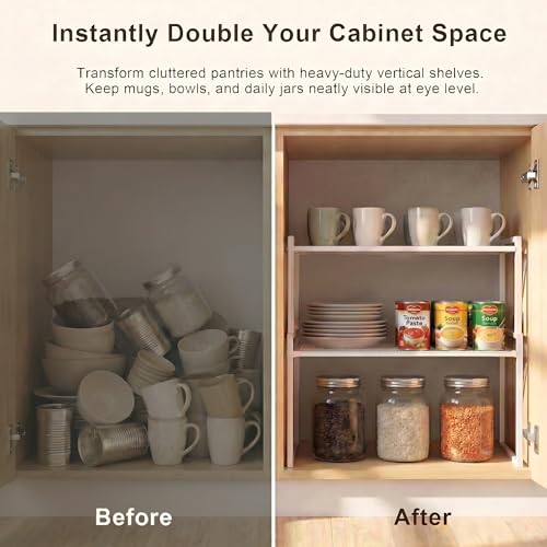 Stackable Kitchen Cabinet Organizer Shelves Pantry Rack Set of 2 (2 Count)
