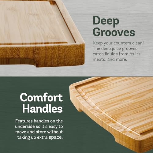 Bamboo Cutting Boards for Kitchen (4 Count)