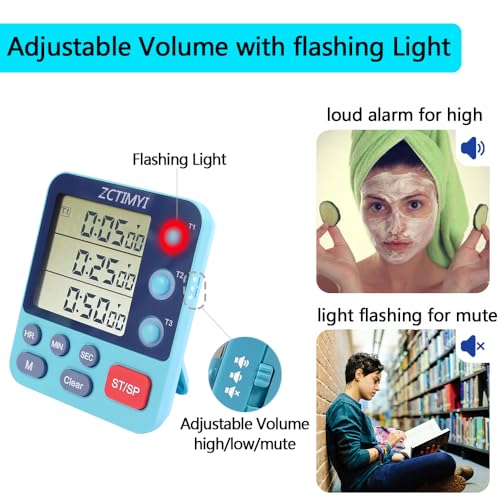 Dual Digital Timer for Kitchen Cooking