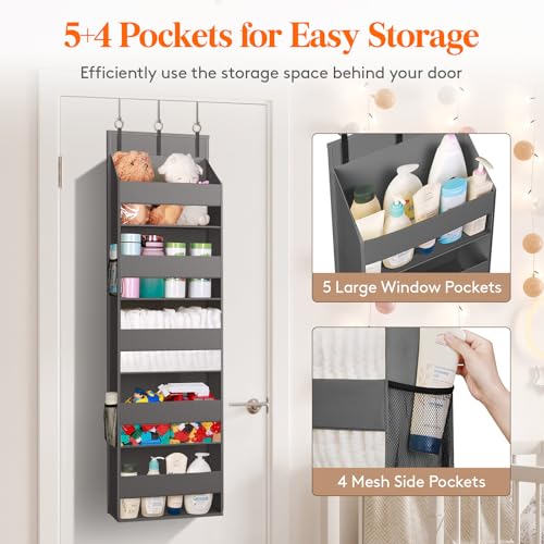 4 Pack Over the Door Organizer 5 Section Hanging Storage (4 Count)
