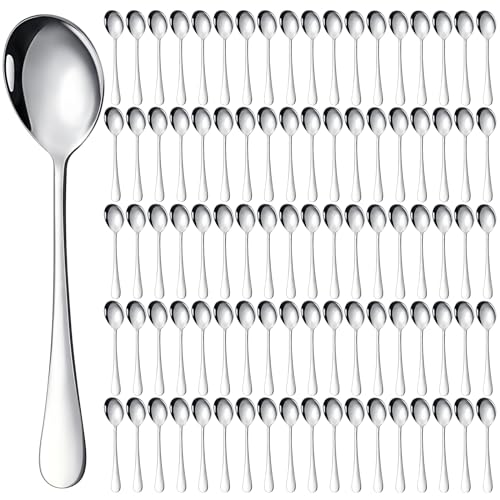 100 Pcs Soup Spoons Bulk (100 Count)