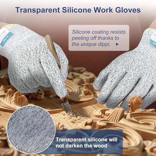 Level 5 Cut Resistant Gloves with Silicone Coating Food Grade