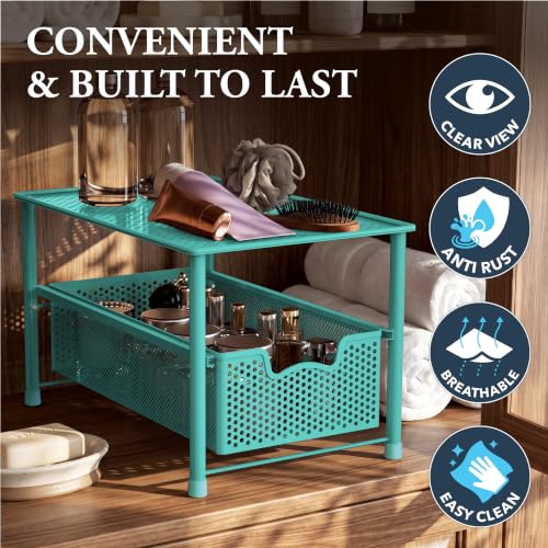 Stackable Under Sink Sliding Basket Drawer