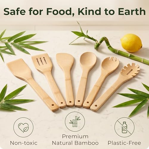 Wooden Spoons for Cooking (6 Count)