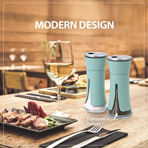 Teal Salt and Pepper Shakers by Aelga