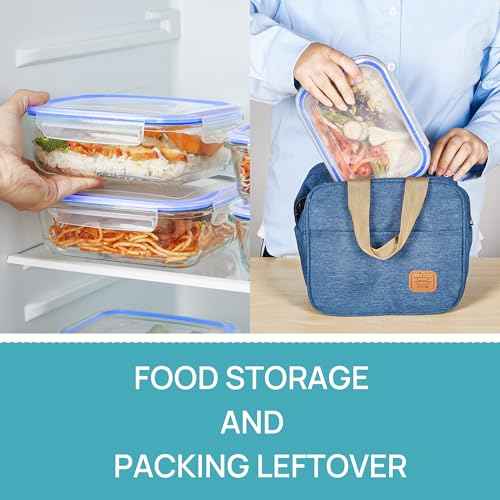 5Pack 22oz Glass Storage Containers with Lids (5 Count)
