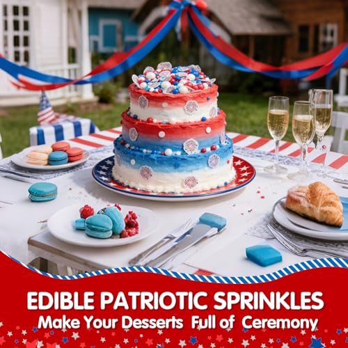 4th of July Edible Sprinkles (4.5 Ounce)