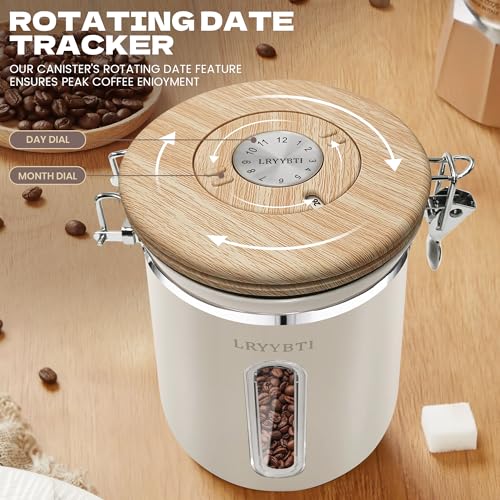 22OZ Coffee Canister Airtight Stainless Steel