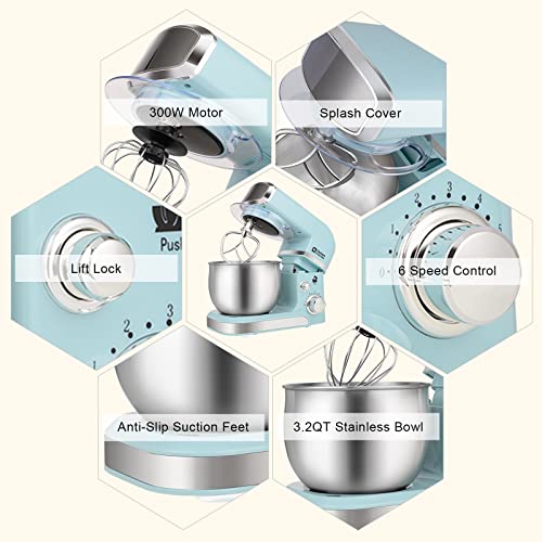 Stand Mixer 3.2Qt Small Electric Food Mixer