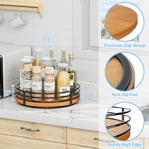 Wood Lazy Susan Turntable Organizer
