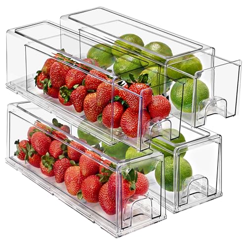 Small Clear Acrylic Storage Drawers (4 Count)