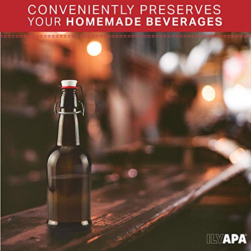 16 oz Amber Glass Beer Bottles (6 Count)