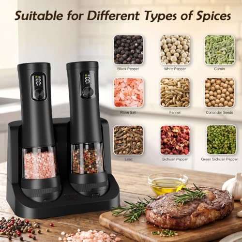 Electric Salt and Pepper Grinder Set (2 Count)