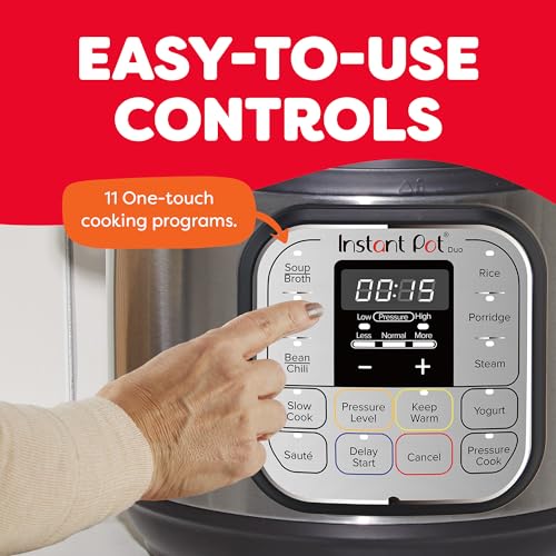 Duo 7-in-1 Mini Electric Pressure Cooker, Slow Rice Cooker, Steamer, Sauté, Yogurt Maker, Warmer & Sterilizer, Includes Free App with over 1900 Recipes, Stainless Steel, 3 Quart