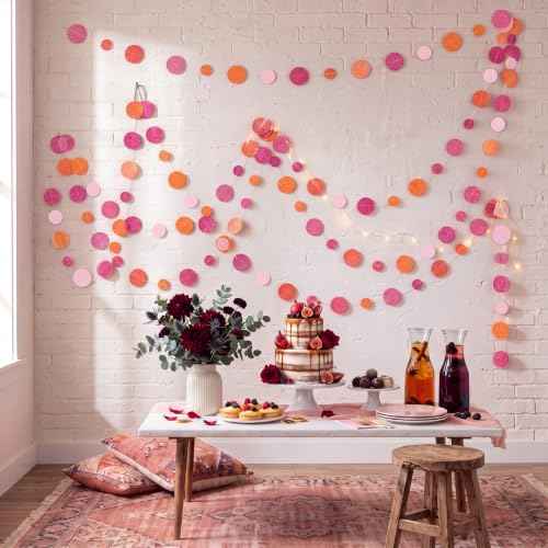 10 Pieces Circle Garland Banner Hanging (10 Foot)