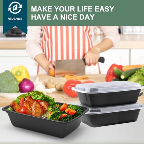 50 Pack Meal Prep Containers 38 oz (50 Count)