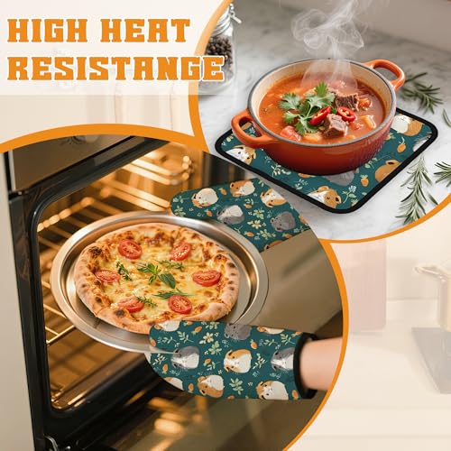 Cute Guinea Pig Oven Mitts and Pot Holders (4 Count)