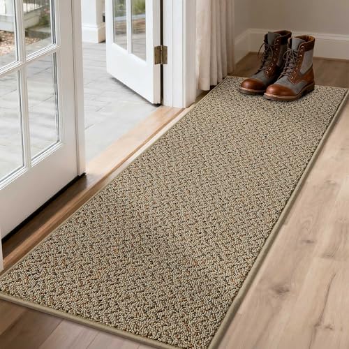 Dirt Trapper Door Mat 17"x60" Non Slip Washable Taupe (10.2 Sq Ft)