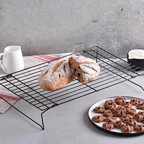 Cooling Rack 3 Tier Stackable Baking Rack Stainless Steel Wire Cooking Rack for Cooking Roasting Cooling