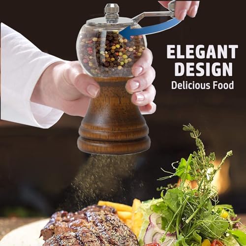 Manual Pepper Mills Wooden Salt Pepper Grinder Set Kitchen Utensils Gadget
