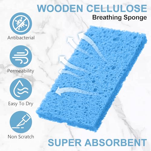 100 Pieces Compressed Wood Pulp Dish Sponges for Kitchen (100 Count)