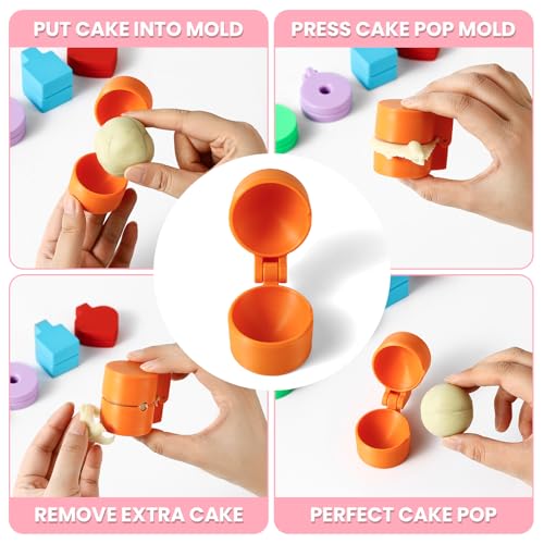 2 PCS Round Cake Pop Mold Shapes Press Set (2 Count)