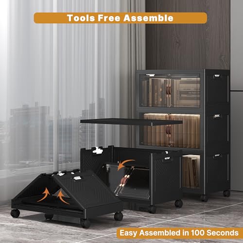 156QT Stackable Storage Bins with Lids (3 Count)