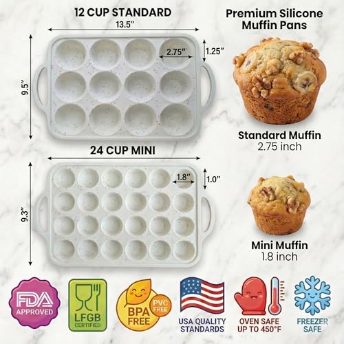 Silicone Muffin Pans (2 Count)