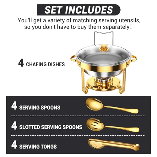 Round Chafing Dishes for Buffet 5 Qt