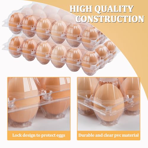 40PCS Plastic Egg Cartons 18 Count (40 Count)