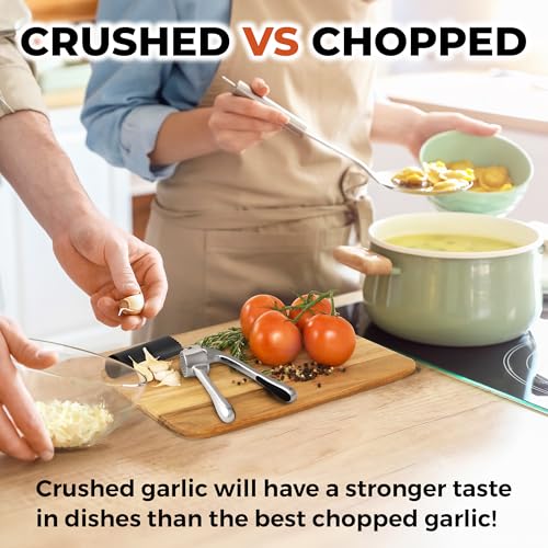 Large Premium Garlic Press Set