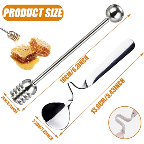 Stainless Steel Honey Spoons and Dipper