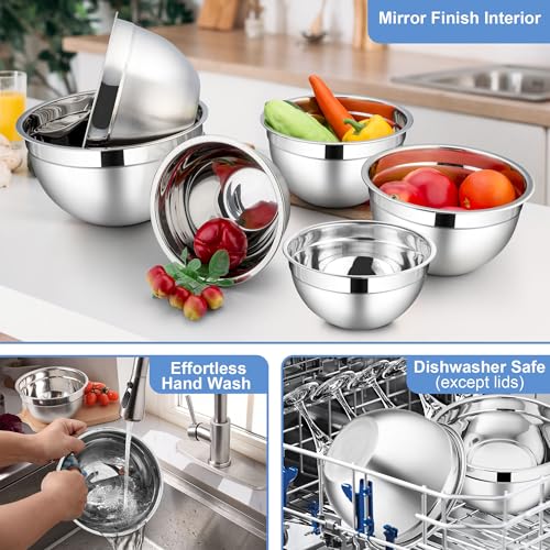 Mixing Bowls with Lids Set of 6 (12 Count)