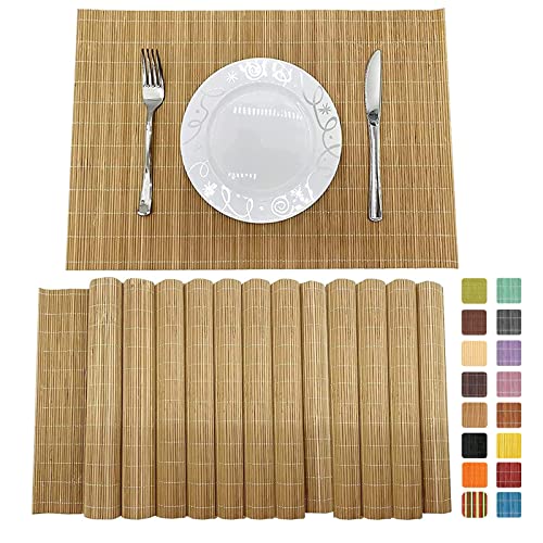 Bamboo Placemats Set of 6 Non (12 Count)