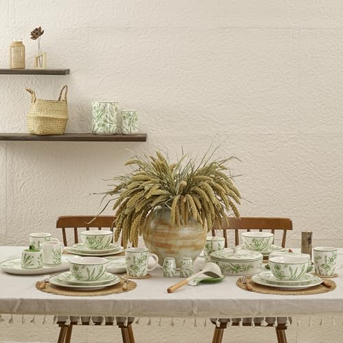 Green Garden Toile De Jouy Ceramic Sugar and Creamer Set (2 Count)
