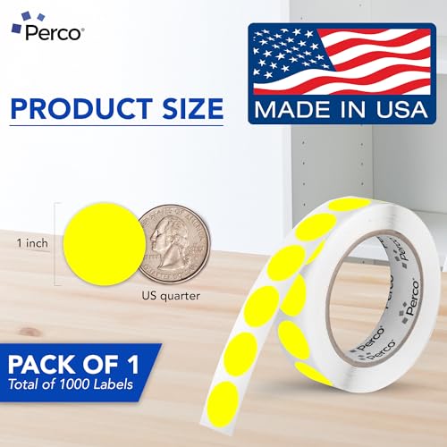 Neon Yellow Round Circle Dot Sticker 1