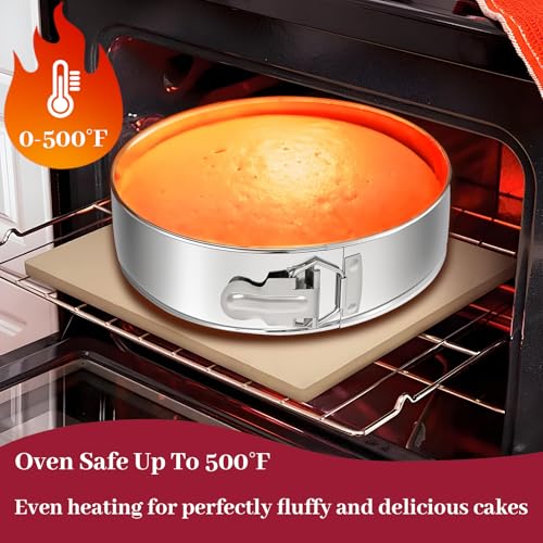 9 Inch Springform Pan 304 Stainless Steel Nonstick Springform Cake Pan with Removable Bottom