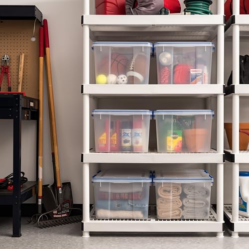 2 Pack 44 Qt Storage Bins with Gasket Lids (2 Count)