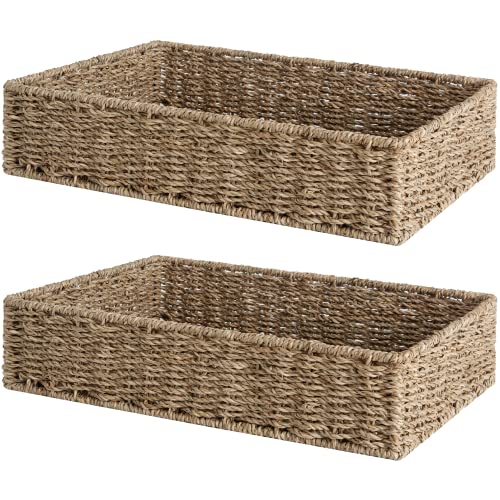 Large Seagrass Tray for Bathroom (2 Count)