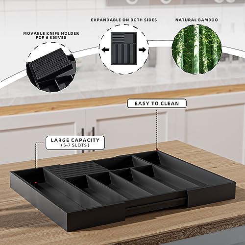 Utensil Organizer Silverware Tray for Drawer