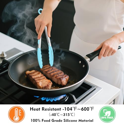 Silicone Serving Tongs for Cooking 9 (3 Count)