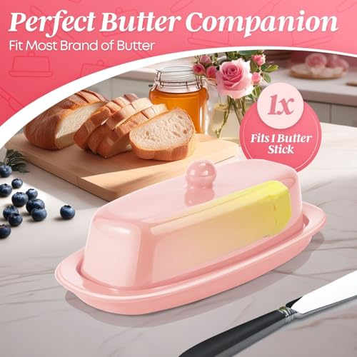 Standard Ceramic Butter Dish with Lid for Countertop