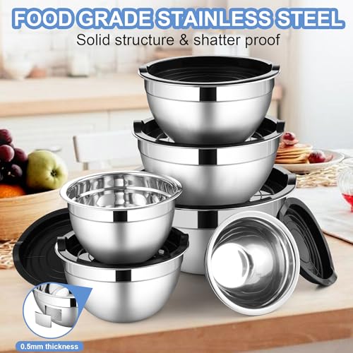 Mixing Bowls with Lids Set of 6 (12 Count)