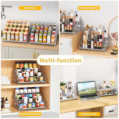 2 Pack Spice Rack Organizer for Cabinet