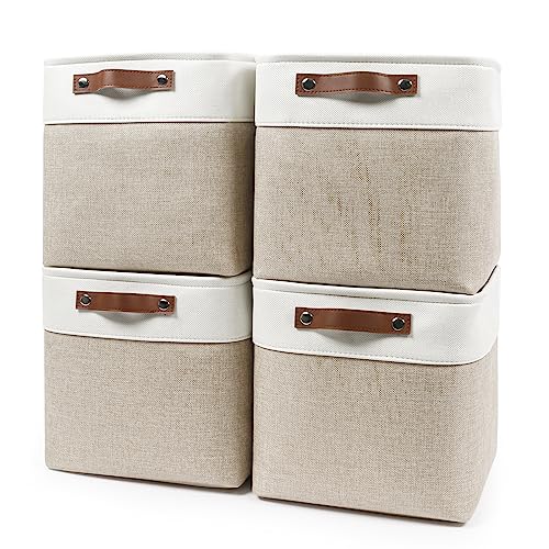 Collapsible Fabric Storage Cubes 11x11 Cube Storage Bins (4 Count)