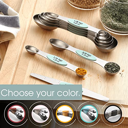Stainless Steel 8 Magnetic Measuring Spoons Set (2 Count)