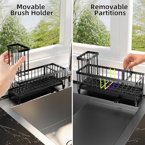 Extra Large Sponge Holder for Kitchen Sink Organizer Caddy