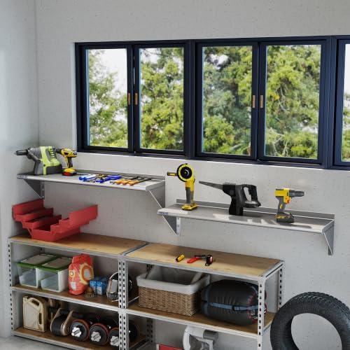 HARDURA Stainless Steel Shelf 12" X 48" (2 Count)